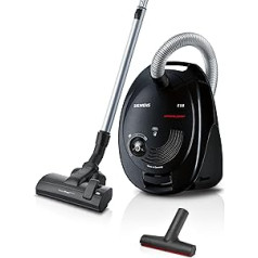 Siemens Z 3.0 Extreme Power Vacuum Cleaner with Bag VSZ3XTRM11, Ideal for Pet Hair, Low Power Consumption, Hygiene Filter, 850 Watt, Black