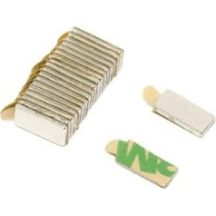 Magnetastico® | 40 X Selbstklebende Magnete Neodym Magnete N52 Rechteck 10x5x1 mm | Extra Starke Klebemagnete mit 3M Klebeband | Magnete flach mit Klebefolie Magnet selbstklebend stark hohe Haftkraft