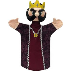 Hand Puppet Doll Plush Doll Fairy Tale Figure Evil King 28 cm Ideal for Doll Theatre and Role Play for Children Baby Boys Girls
