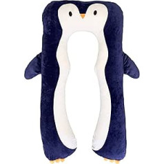 DRACA Side Sleeper Pillow Children's Penguin Comfort Pillow Wonder Pillow Anti-Stress ADHD Pillow for Children Sleeping Pillow Animal Multifunctional Cotton Animal Shape Large Cuddly Pillow Child