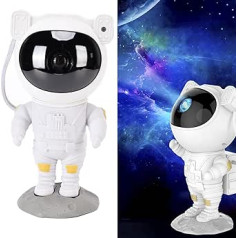 Astronaut Starry Sky Projector, Galaxy Starry Sky Projector, Spaceman Starry Sky Lights with Timer & Remote Control, Romantic Atmosphere Lamp, 360° Rotation, Perfect for Party, Family Reunion