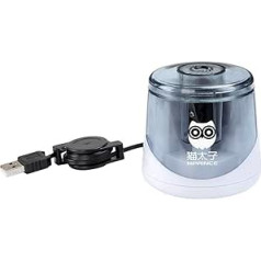 SIPLIV Electric Pencil Sharpener with Replacement Blade, USB and Battery Operated Automatic Pencil Sharpener for Graphite Colouring Pencils, for Home, School, Office, Artist, White