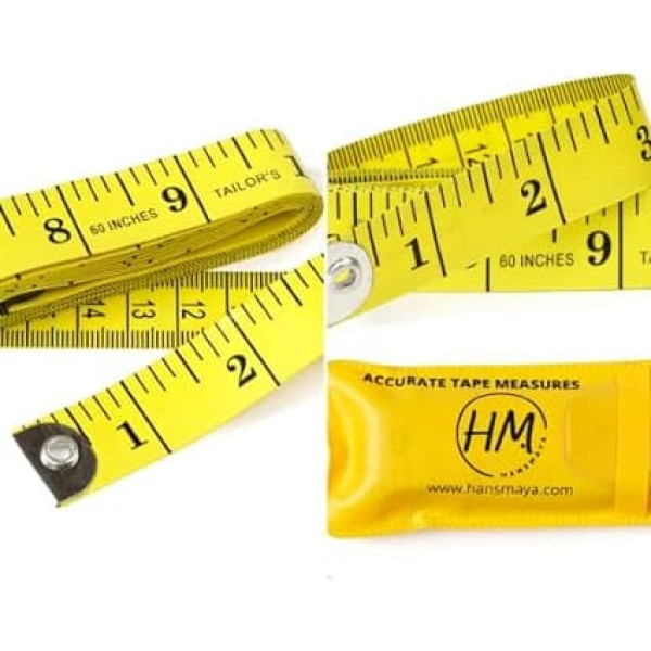 Soft Tape Measure for Body Sewing Tailor Cloth Weight Loss Double Scale Soft Tape Measure 150cm Yellow 2 Pack