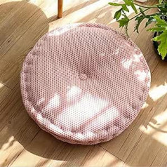 NeuWee Round Seat Cushion, Soft Thick Chair Cushion, 40 x 40 x 10 cm, Breathable, Washable Floor Cushion with Handle for Chair and Floor, Filling Made of PP Cotton