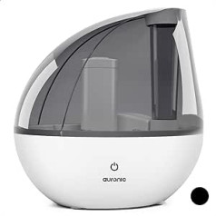 Auronic Humidifier - 1.5L Ultrasonic Humidifier Nursery Small Rooms - Humidifier Bedroom Office - Whisper Quiet - Night Light Automatic Shut-Off - Up to 25 Hours - White