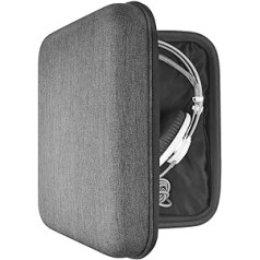 Geekria Headphone Full Size Hard Carrying Case / Travel Bag With Space For Cable, Amp, Parts And Accessories Large