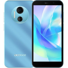 DOOGEE Android 12 Smartphone without Contract X97 PRO, Helio G25 Octa Core 4GB+64GB, 4200mAh Battery, 12MP Dual Camera, 6.0 Inch HD+ Mobile Phone, Dual SIM + SD (3 Card Slot), NFC GPS Face Unlock, Blue