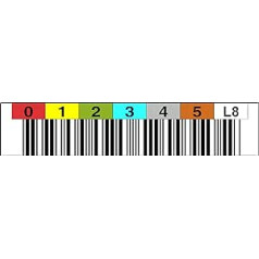 LTO 8 Label Horizontal Number Range 000100 - 000199