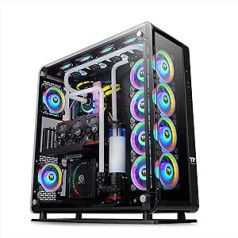 Thermaltake Core P8 TG E-ATX PC Case 3 x Tempered 4 mm Glass Side Panel Wall Mount Black