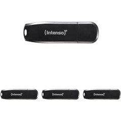 Intenso Speed Line 32GB Memory Stick USB 3.2 Gen 1x1 Black (Pack of 4)