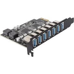 ASHATA 7 Port PCIE Expansion Card USB 3.2 Superspeed 5Gbps Front Expansion Card Internal USB Hub Converter for Win XP Win7 Win 8 Win 10 Win 11 Linux