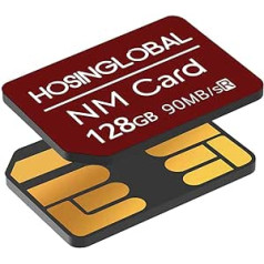 NM Memory Card 128GB 90MB/S Nano Memory Card Nano Card Only Suitable for Huawei P30/P40/P50/P60 Series/Mate20 Series/Mate30 Series/Mate40 Series/Nove Series Nano 128GB Card (Red)