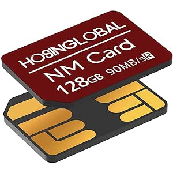 NM Memory Card 128GB 90MB/S Nano Memory Card Nano Card Only Suitable for Huawei P30/P40/P50/P60 Series/Mate20 Series/Mate30 Series/Mate40 Series/Nove Series Nano 128GB Card (Red)