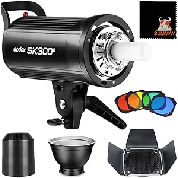 GODOX SK300II Studio Flash Professional Flash Head 300 W GN58 Adjusting Light 150 W Studio Strobe Bowens Flash Light Mono Light Photography Video Portrait (SK300II)