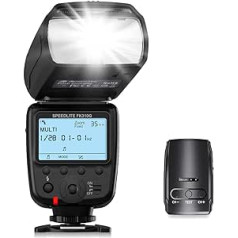 Powerextra Flash Unit with LCD Display and 2.4G Wireless Flash Trigger Transmitter Kit for Canon Nikon Pentax Panasonic Olympus and Sony DSLR Camera Digital Cameras with Standard Hot Shoe