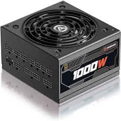 ARESGAME 1000W, PC-ATX Power Supply, 80-Plus Gold, Fully Modular, Quiet 120 Fan, Black AGT1000