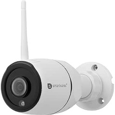 Smartwares Außenbereich 180° Panorama IP Außen-Überwachungskamera/APP Kamera mit SD Rekorder, CIP-39220, Weiß