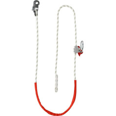 MENAYODA Adjustable positioning rope, retaining rope with rope shorter PROT-3, safety fall protection for connection between your harness and the anchor point (3 m)