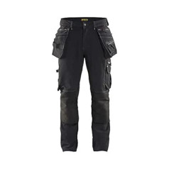 Blaklader 199816449900D124 X1900 4-Way Stretch Trousers, Black, Size D124