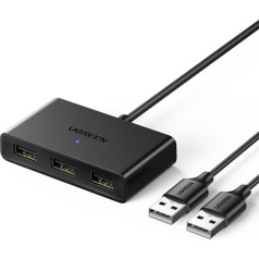 Slēdža adaptera slēdžu kārba USB 2 ieejas - 3 izejas melnas