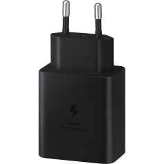 Samsung Sienas lādētājs ar USB-C kabeli 45W PD PPS + melns