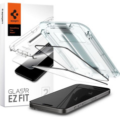 Spigen Glas.tR EZ Fit FC rūdīts stikls iPhone 15 Pro melns - KOMPLEKTS 2 gab.
