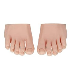 ‎Socobeta Tattoo Practice Foot Model, Nail Art Foot Model, Reusable, 1 Pair for Nail Studio for Beginners (Medium Skin Colour)