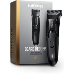 MANSCAPED™ The Beard Hedger™ Beard Trimmer, 20 Length Settings, Stainless Steel T-Blade for Precise Trimming, 60 Minutes Wireless Runtime, Waterproof