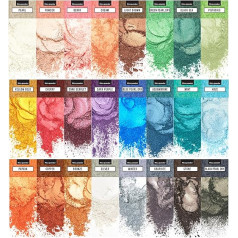 Mica Powder Soap Shop Mica Powder:24 Colors Mica Pigment Kit for Soap Making/Epoxy Resin Pigment/Dye for Bath Bombs/Makeup Dye