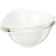 Villeroy & Boch - Vapiano salad bowl set, 2 pieces, 800 ml, 21 x 17 cm, premium porcelain, dishwasher and microwave safe, white