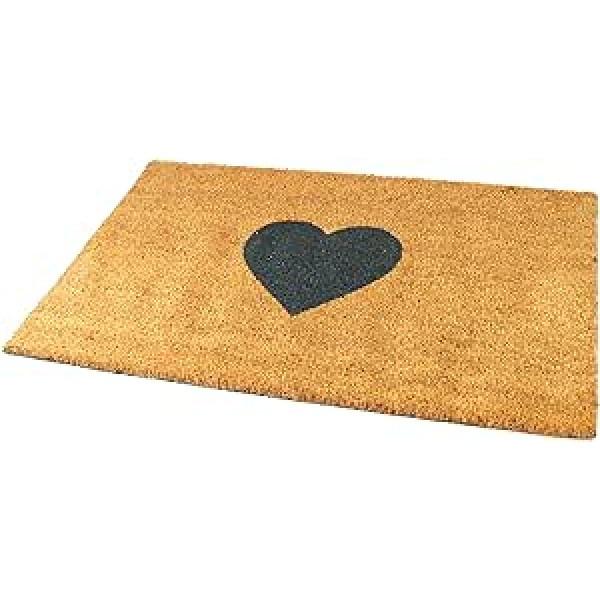 Black Ginger Coir Door Mats Strong Decorative Patterned Natural Design