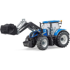 bruder 03121 - New Holland T7.315 with Front Loader - 1:16 Farm Agriculture Tractor Tractor Tug Bulldog Bworld Toy Vehicle