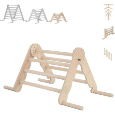 MAMOI® Indoor Climbing Frame, Wooden Climbing Triangle, Baby Children Climbing, Climbing Tower, Climbing Arch, Rainbow Seesaw, Montessori Toy from 1 Year 2/3 Years