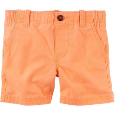 Carter's Baby Boys' Flat Front Shorts-Orange