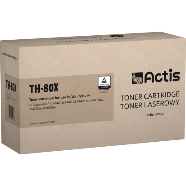Partydeco Toner actis th-80x (replacement for hp 80x cf280x; standard; 6900 pages; black)