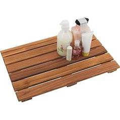 VaeFae Teak Shower Mat Non-Slip Bath Mat Luxury Spa Mat Wooden Mat for Bathtub 33 x 50.8 cm
