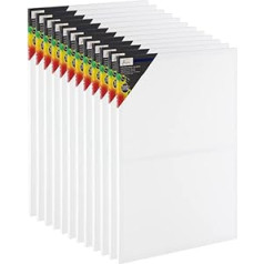 Van Nassau Fine Art Canvas for Painting | Canvas Set | 40 x 50 | 12 Pieces | Stretcher Frame Small/Large | Painting Card | Acrylic, Oil and Watercolor Painting - 100% Acid Free Cotton