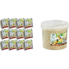 Dehner Natura Wild Bird Food Tablets with Insects, 12 x 300 g (3.6 kg) & Natura Wild Bird Food, Half/Whole Peanuts, 3.4 kg