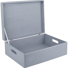 Creative Deco Large Wooden Box, 40 x 30 x 14 cm
