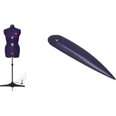 Prym Prymadonna M, 8-Piece Tailor's Bust, Metal, Purple, M & Corner and Edge Shaper, Plastic, Purple, One Size