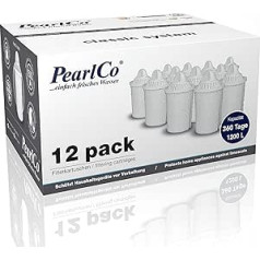 PearlCo - Classic Pack 12 Filterkartuschen - passt in Brita Classic