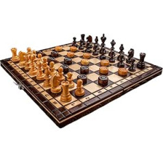 Prime Chess HOLZ KIRSCHE SCHACHSPIEL DAME SET 35x35 CM HANDARBEIT