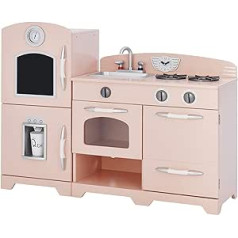 Teamson Kids Childrens Große Holz-Spielküche Rosa Spielherd-Set TD-11413P