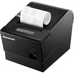 Excelvan Thermal Printer 80mm 300mm High Speed Printing Portable Auto Cut with USB Port Drawer Holder Restaurant ESC/POS Shop