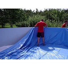 Pool Liner Blue Pool Sheet Suitable For Steel Wall Pool with 450 x 120 cm