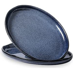 vicrays Extra Large Oval Ceramic Serving Platter 14.9