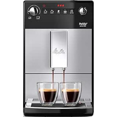 Melitta Purista F 230-102 Fully Automatic Coffee Machine with Whisper-Quiet Cone Grinder, Coffee machine, Silver