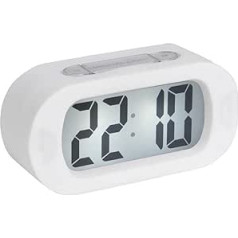 Karlsson - Clock, Alarm Clock Rubber - Silicone - White - H 7 x W 14 x D 5 cm