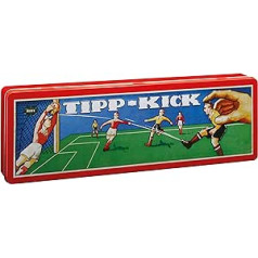 Tipp-Kick Retro 80 x 47 cm, The Ready-to-Play Set with 2 x Players, 2 x Goalkeepers, 2 x Metal Goals, 2 x Balls, Playing Field Made of Felt