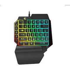Shot Case Mini Gamer Keyboard USB for PC HP Omen Pad LED Pubg Illuminated QWERTY Black